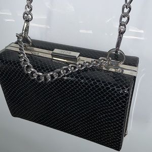 BCBG squared long chain crossover bag